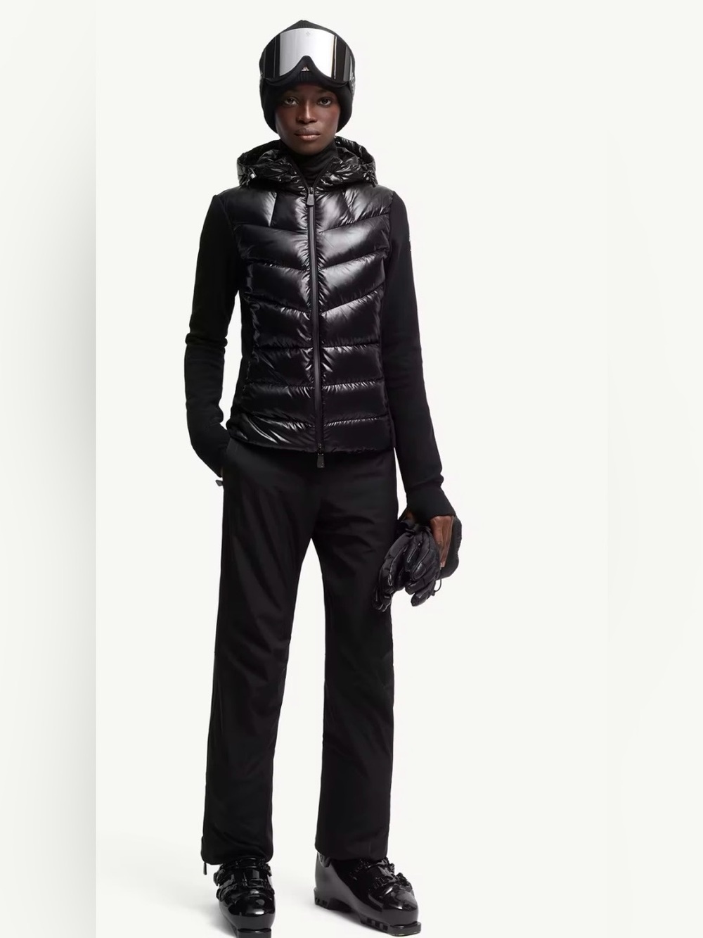 Moncler Grenoble Women's Black Quilted Hooded Puffer Jacket